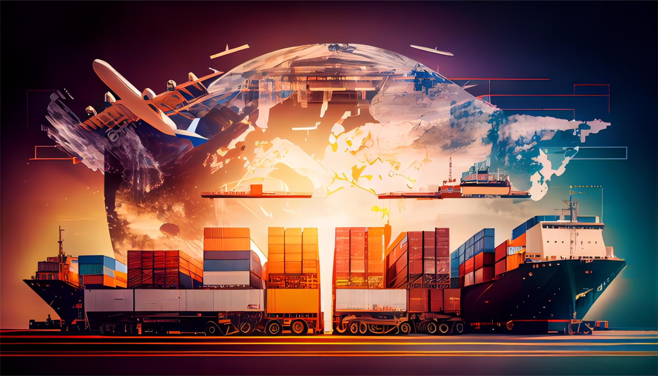 Freight train on the New Silk Road connecting China and the Netherlands