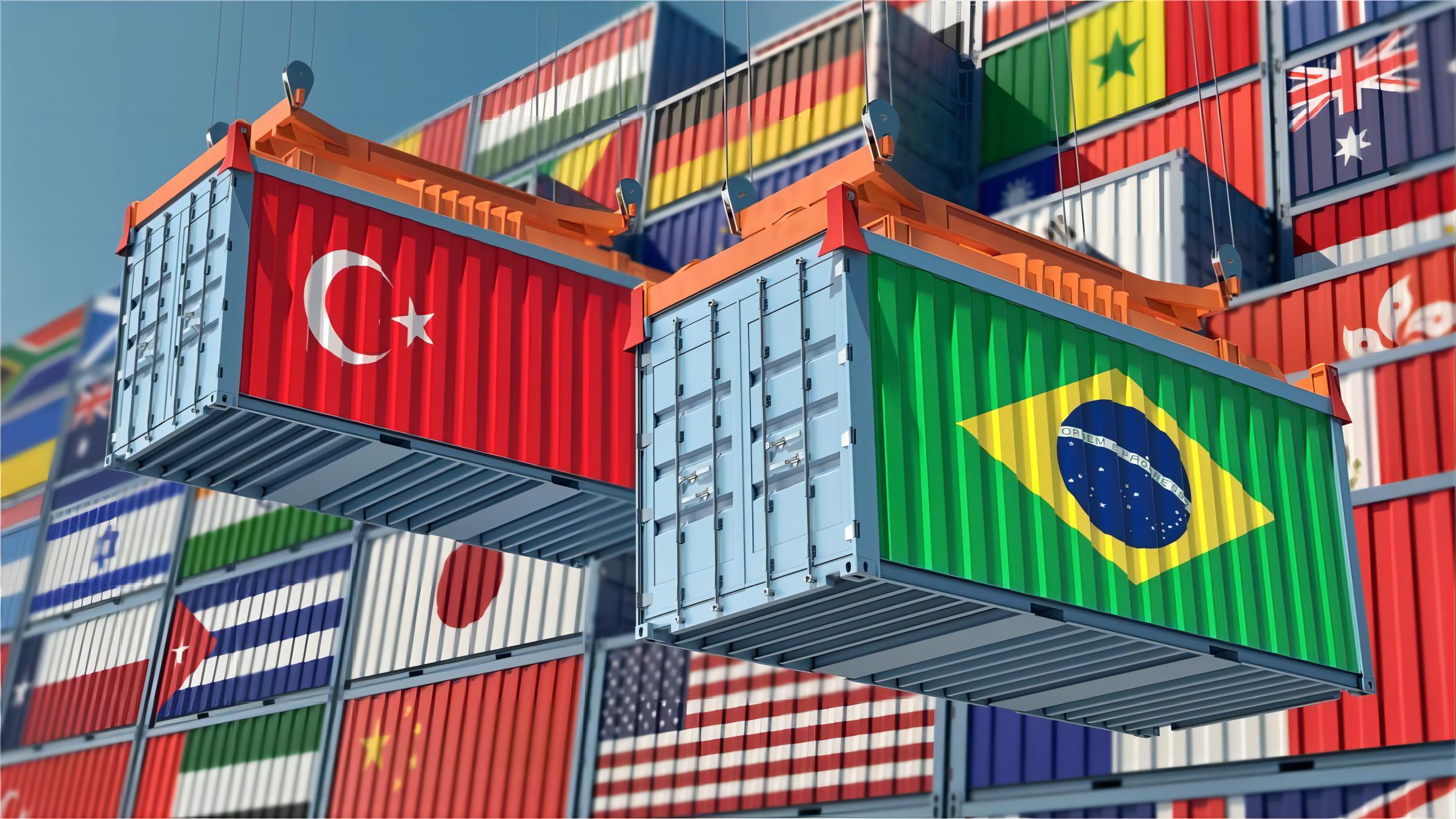 Cargo ship at a busy international port in China