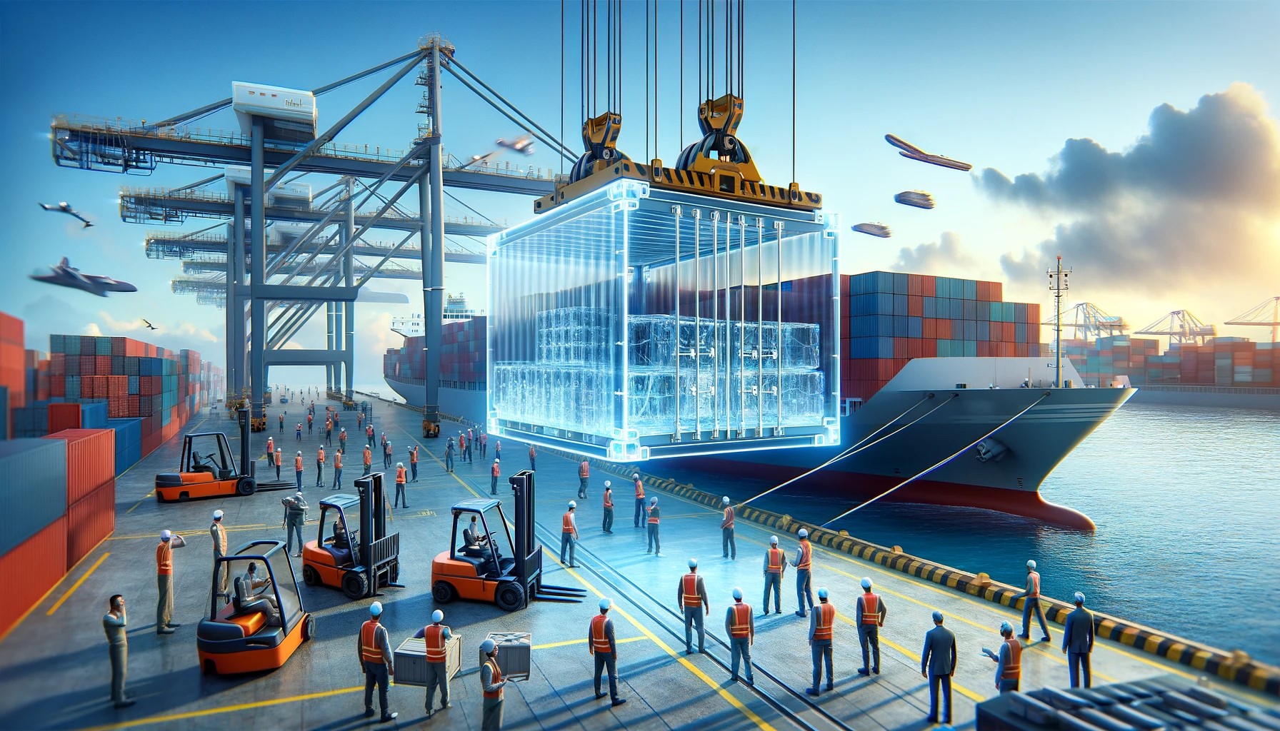 Professional logistics team managing international freight documentation