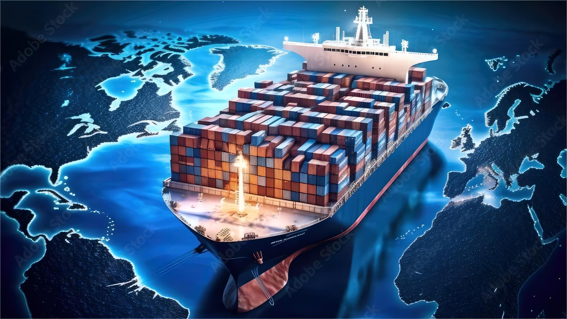 Container ship at port representing cheap shipping from China to Australia